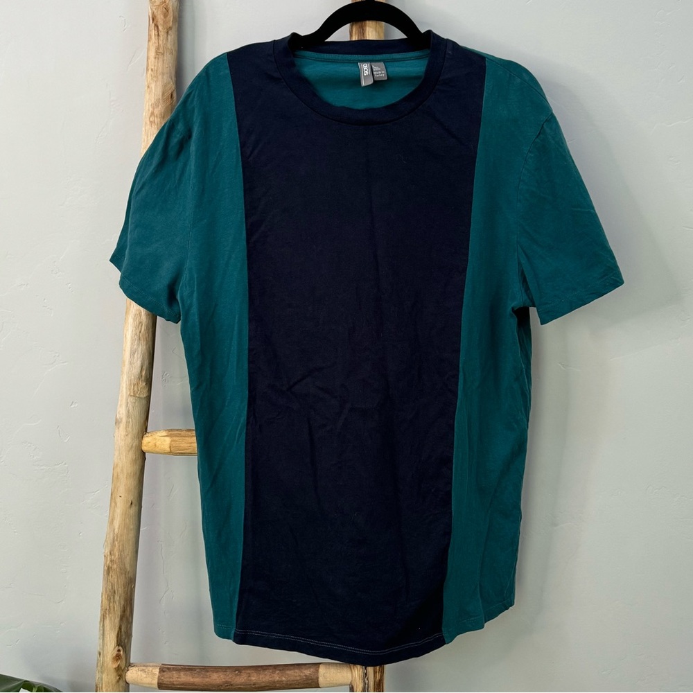 ASOS Navy and Teal Short Sleeve T-shirt